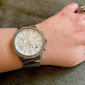 Michael Kors Women’s 40mm Watch MK-5776 Stainless Steel White Dial